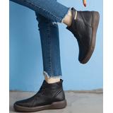 Rumour Has It Women's Casual boots Black - Black Leather Ankle Boot - Women
