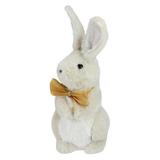 Northlight Seasonal 11.5" Beige Plush Standing Easter Bunny Rabbit Boy Spring Figure Fabric in Brown, Size 11.5 H x 4.5 W x 5.5 D in | Wayfair
