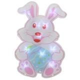 Northlight Seasonal 14" Battery Operated LED Lighted Easter Bunny Window Silhouette Plastic in Blue/Pink, Size 14.0 H x 1.0 W x 9.5 D in | Wayfair