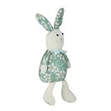 Northlight Seasonal 17" Country Floral Easter Rabbit Spring Decoration Fabric in Green, Size 17.0 H x 4.5 W x 7.5 D in | Wayfair 32783877