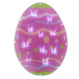 Northlight Seasonal 14" Battery Operated LED Lighted Easter Egg Window Silhouette Plastic in Pink, Size 14.0 H x 1.0 W x 10.0 D in | Wayfair