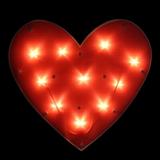 Northlight Seasonal 13" Lighted Shimmering Heart Valentine's Day Window Silhouette Decoration Plastic in Red, Size 12.0 H x 1.0 W x 13.0 D in