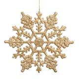 Northlight Seasonal Club Glitter Snowflake Christmas Ornament Plastic in Yellow, Size 4.0 W x 4.0 D in | Wayfair K82712