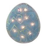 Northlight Seasonal 12" Lighted Pink Easter Egg Window Silhouette Decoration Glass in Blue, Size 12.0 H x 0.75 W x 10.0 D in | Wayfair