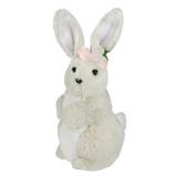 Northlight Seasonal 11.5" Beige Plush Standing Easter Bunny Rabbit Girl Spring Figure in Brown, Size 11.5 H x 4.5 W x 5.5 D in | Wayfair 32728973