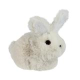 Northlight Seasonal 4.75" White & Black Plush Sitting Easter Bunny Rabbit Spring Figure, Polyester in Brown | Wayfair 32728974