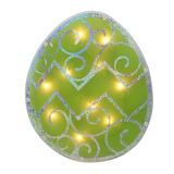 Northlight Seasonal 12" Lighted Easter Egg Window Silhouette Decoration Glass in Green, Size 12.0 H x 0.75 W x 10.0 D in | Wayfair