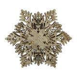 Northlight Seasonal 8.5" Lighted Wooden Snowflake Christmas Tree Topper - Clear Lights Plastic in Brown, Size 7.5 H x 8.5 W x 1.25 D in | Wayfair