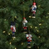 Northlight Seasonal Set of 4 Assorted Classic Nutcracker Ornaments 5" Wood in Blue/Brown/Green, Size 5.25 H x 1.75 W x 1.5 D in | Wayfair