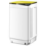 Costway Full-automatic Washing Machine 7.7 lbs Washer / Spinner Germicidal-Yellow