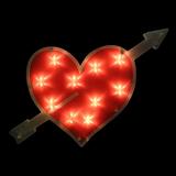 Northlight Seasonal 18" Lighted Heart w/ Arrow Valentine's Day Window Silhouette Decoration Plastic in Red, Size 11.0 H x 0.75 W x 18.0 D in Wayfair