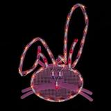 Northlight Seasonal 17" Lighted Pink Bunny Head Easter Window Silhouette Decoration Plastic in Pink/Red, Size 17.0 H x 0.5 W x 13.0 D in | Wayfair