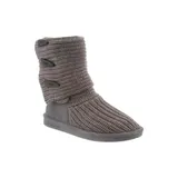 Bearpaw Women's Knit Boots, Gray, 8