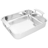 Demeyere 14.88 in. Non-Stick Stainless Steel Roasting Pan Stainless Steel in Gray, Size 4.0 H x 11.1 D in | Wayfair 48732