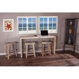 Rosecliff Heights Fleta Reclaimed Teak Gathering 4 Piece Solid Wood Dining Set Wood in Black/Brown, Size 36.0 H in | Wayfair