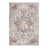 nuLOOM Luella Hand Knotted Worn Wreath Area Rug, Multicolor, 6X9 Ft