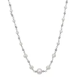"PearLustre by Imperial Sterling Silver Freshwater Cultured Pearl Bead Necklace, Women's, Size: 18"", White"