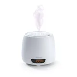 iHome AROMADREAM Aromatherapy Essential Oil Diffuser Alarm Clock with Sound Therapy, White