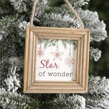 The Holiday Aisle® Frame Photo Ornament Wood in Black/Brown/Red, Size 4.61 H x 4.61 W x 0.59 D in | Wayfair ED9DD2A559BD41AC947BF3962D6BA5B9