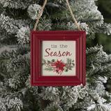The Holiday Aisle® Frame Photo Ornament Wood in Black/Brown/Green, Size 4.61 H x 4.61 W x 0.59 D in | Wayfair 1774F49DEC054ECE807C19FC6A8ACD60