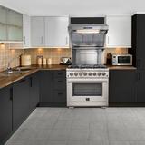 Forno 36" 5 cu. ft. Freestanding Dual Fuel Range in Brown/Gray/White, Size 38.0 H x 36.0 W x 28.0 D in | Wayfair FFSGS6156-36