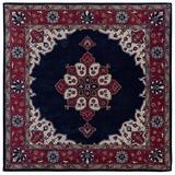 World Menagerie Clementine Oriental Handmade Tufted Wool Red/Black/Ivory Area Rug Wool in Black/Red/White, Size 72.0 W x 0.75 D in | Wayfair