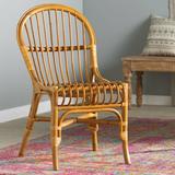 Bayou Breeze St Judes Slat Back Side Chair in Honey Wicker/Rattan in Brown, Size 36.0 H x 20.0 W x 24.0 D in | Wayfair MTNA1895 40377951