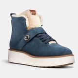 Coach Shoes | Coach Urban Hiker Shearling Lined High Top Sneaker | Color: Blue/Cream | Size: 9