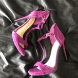 Jessica Simpson Shoes | Jessica Simpson T-Strap High Heel Microsuede | Color: Purple | Size: 8