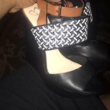 Jessica Simpson Shoes | Jessica Simpson Platform Wedge Heels | Color: Black/White | Size: 9