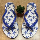 Kate Spade Shoes | Kate Spade Beach Flip Flops | Color: Blue/White | Size: 9.5 - 10m