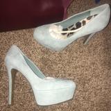 Jessica Simpson Shoes | Jessica Simpson Light Blue Suede Pumps | Color: Blue/Green | Size: 8.5