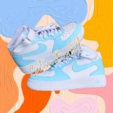 Nike Shoes | Nike Air Force 1 Custom Mids Blue | Color: Blue/White | Size: Various