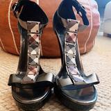 Burberry Shoes | Burberry High Heels Sandals | Color: Gray/Silver | Size: 8.5
