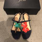 J. Crew Shoes | J. Crew Tropical Sandals In Navy Suede | Color: Blue | Size: 8