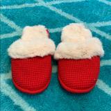 Victoria's Secret Shoes | Fluffy Slippers | Color: Red/White | Size: Large