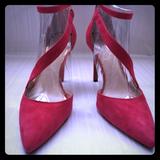Jessica Simpson Shoes | Classy, Chic Cross Strap Heels | Color: Red | Size: 8