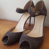 Kate Spade Shoes | Kate Spade 6.5 Peep Toe Ankle Strap Heels | Color: Black/Silver | Size: 6.5