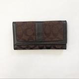 Coach Bags | Coach Signature Large Trifold Brown Wallet | Color: Brown | Size: Os