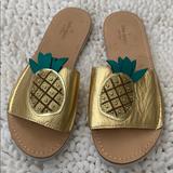 Kate Spade Shoes | Kate Spade Metallic Gold Sandals | Color: Gold/Green | Size: 8