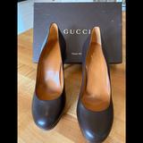 Gucci Shoes | Gucci Brown Platform Pumps | Color: Brown | Size: 8.5