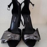Nine West Shoes | Nine West Bellen Stiletto Platform Heel | Color: Black/Silver | Size: 7.5