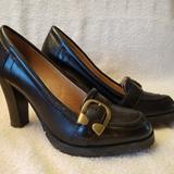 Michael Kors Shoes | Euc Michael Kors Black Heeled Loafers, Size 5.5 | Color: Black | Size: 5.5