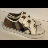 Burberry Shoes | Burberry Kids Velcro Strap Shoes White Size 33 | Color: Brown/White | Size: 1.5bb