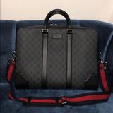 Gucci Bags | Gucci Supreme Briefcase. | Color: Black/Red | Size: Os