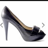 Michael Kors Shoes | Michae Kors Black Peep Toes Heels | Color: Black | Size: 9