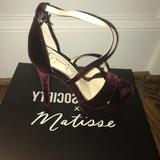 Jessica Simpson Shoes | Maroon Jessica Simpson Velvet Heels 6.5 | Color: Purple/Red | Size: 6.5
