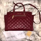 Michael Kors Bags | Micheal Kors Medium Selma Zip Quilt In Claret | Color: Red | Size: Medium