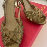 Kate Spade Shoes | Kate Spade 3 Inch Heel | Color: Gold | Size: 8