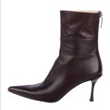 Gucci Shoes | Gucci Leather Pointed-Toe Boots | Color: Brown | Size: 6